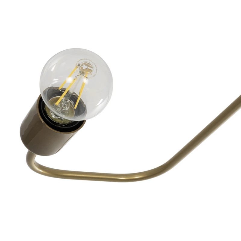 GloboStar® MOORNA 201-0065 Vintage Οροφής Πλέγμα Πολύφωτο 4 x E27 IP20 Χρυσό Μέταλλο - Μ50 x Π50 x Υ15cm