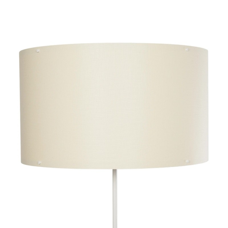 GloboStar® LUMO 201-0071 Μοντέρνο Επιδαπέδιο Φωτιστικό Μονόφωτο 1 x E27 IP20 Μπεζ Ξύλο με Μπεζ Ύφασμα - Μ37 x Π37 x Υ155cm