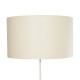 GloboStar® LUMO 201-0071 Μοντέρνο Επιδαπέδιο Φωτιστικό Μονόφωτο 1 x E27 IP20 Μπεζ Ξύλο με Μπεζ Ύφασμα - Μ37 x Π37 x Υ155cm