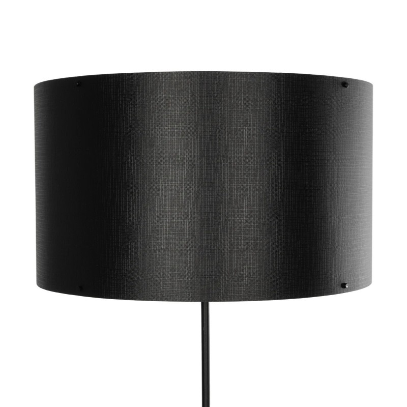 GloboStar® LUMO 201-0072 Μοντέρνο Επιδαπέδιο Φωτιστικό Μονόφωτο 1 x E27 IP20 Καρυδί Ξύλο με Μαύρο Ύφασμα - Μ37 x Π37 x Υ155cm