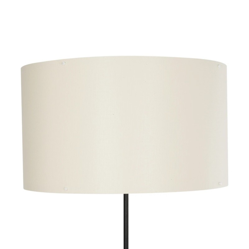 GloboStar® LUMO 201-0073 Μοντέρνο Επιδαπέδιο Φωτιστικό Μονόφωτο 1 x E27 IP20 Καρυδί Ξύλο με Μπεζ Ύφασμα - Μ37 x Π37 x Υ155cm