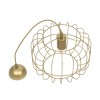 GloboStar® LUCANA 201-0074 Vintage Κρεμαστό Φωτιστικό Πλέγμα Μονόφωτο 1 x E27 IP20 Χρυσό Μέταλλο - Μ30 x Π30 x Υ70cm