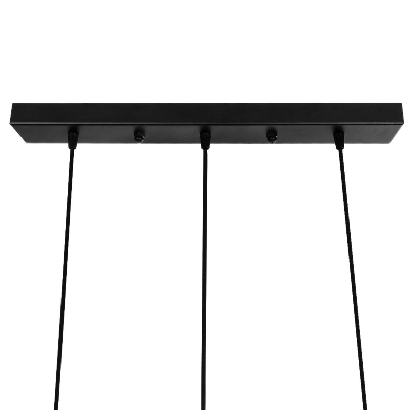 GLOBOSTAR® GLIND 201-0082 Vintage Κρεμαστό Φωτιστικό Οροφής με Ντουί 3 x E27 AC 220-240V IP20 - Μαύρο - Μ55 x Π25 x Υ70cm