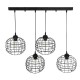 GloboStar® PULSAR 201-0103 Vintage Κρεμαστό Φωτιστικό Ράγα Πολύφωτο 4 x E27 IP20 Μαύρο Μέταλλο - Μ70 x Π20 x Υ80cm GloboStar® PULSAR 201-0103 Vintage Κρεμαστό Φωτιστικό Ράγα Πολύφωτο 4 x E27 IP20 Μαύρο Μέταλλο - Μ70 x Π20 x Υ80cm