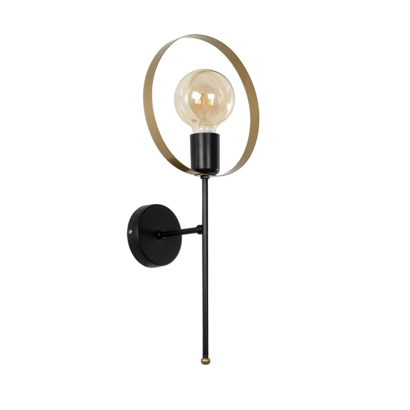 GLOBOSTAR® SOPA 201-0120 Μοντέρνο Φωτιστικό Τοίχου - Απλίκα με Ντουί 1 x E27 AC 220-240V IP20 - Μαύρο - Μ23 x Π15 x Υ51cm