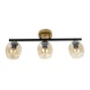GLOBOSTAR® RADIUS 201-0122 Vintage Φωτιστικό Οροφής με Ντουί 3 x E27 AC 220-240V IP20 - Χρυσό, Μαύρο & Μελί- Μ60 x Π13 x Υ16cm