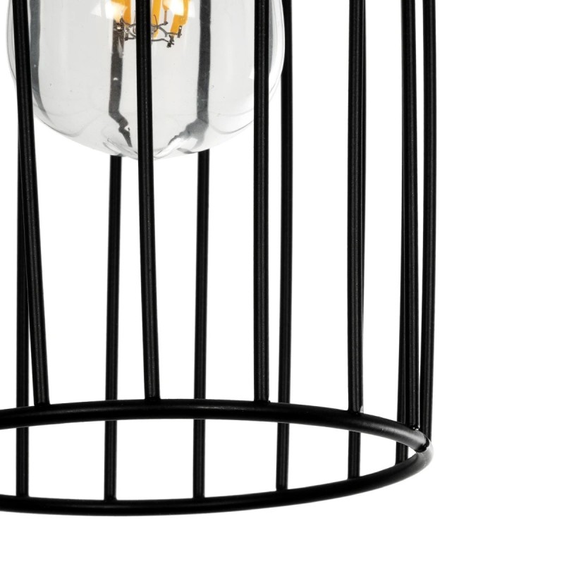 GLOBOSTAR® LAVERA 201-0124 Vintage Κρεμαστό Φωτιστικό Οροφής με Ντουί 1 x E27 AC 220-240V IP20 - Μπρονζέ & Μαύρο - Μ14 x Π14 x Υ44cm