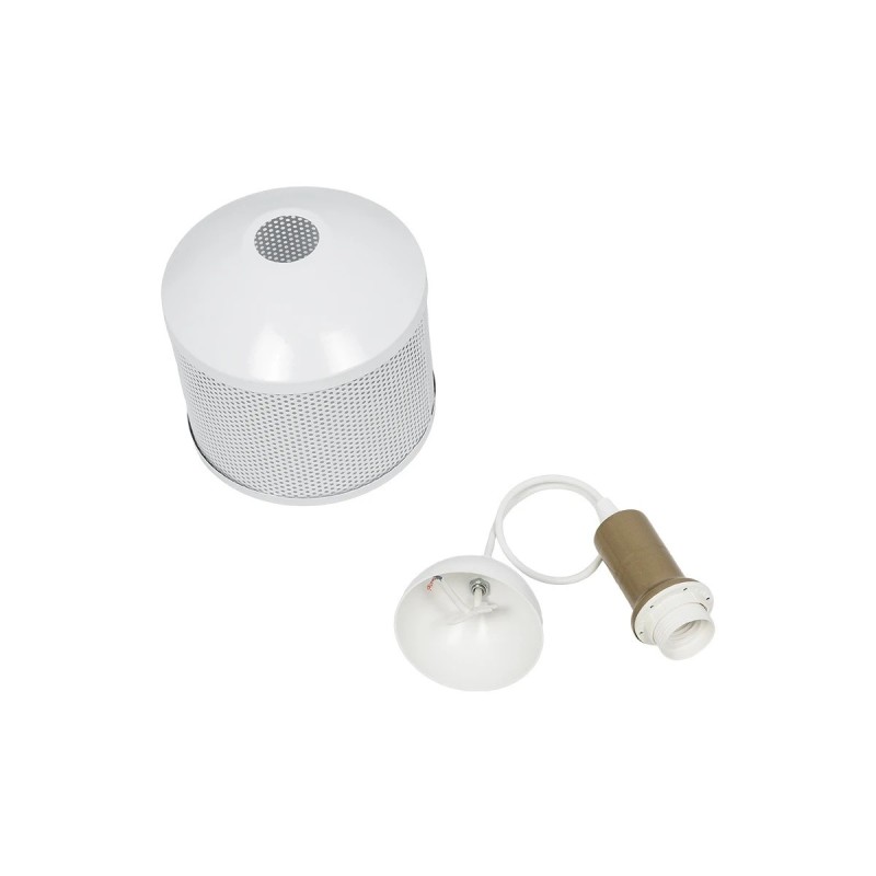 GLOBOSTAR® NETO 201-0129 Μοντέρνο Κρεμαστό Φωτιστικό Οροφής με Ντουί 1 x E27 AC 220-240V IP20 - Χρυσό & Λευκό - Μ18 x Π18 x Υ70cm