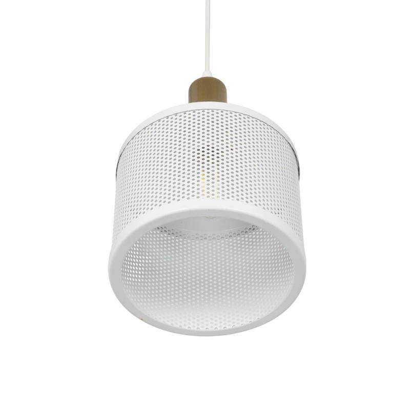 GLOBOSTAR® NETO 201-0129 Μοντέρνο Κρεμαστό Φωτιστικό Οροφής με Ντουί 1 x E27 AC 220-240V IP20 - Χρυσό & Λευκό - Μ18 x Π18 x Υ70cm