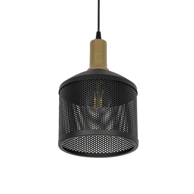 GLOBOSTAR® NETO 201-0130 Μοντέρνο Κρεμαστό Φωτιστικό Οροφής με Ντουί 1 x E27 AC 220-240V IP20 - Χρυσό & Μαύρο - Μ18 x Π18 x Υ70cm