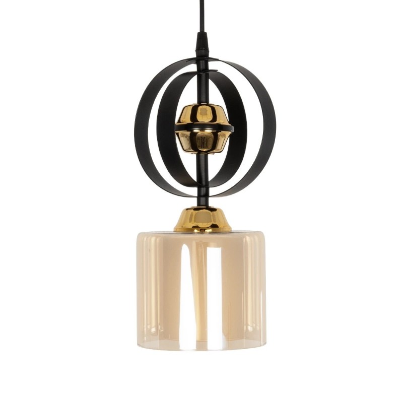 GLOBOSTAR® ZENIA 201-0134 Vintage Κρεμαστό Φωτιστικό Οροφής με Ντουί 1 x E27 AC 220-240V IP20 - Μαύρο - Μ16 x Π16 x Υ70cm