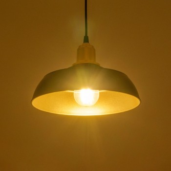 GLOBOSTAR® LOAN 203-0279 Μοντέρνο Κρεμαστό Φωτιστικό Οροφής με Ντουί 1 x E27 AC 220-240V IP20 - Μαύρο & Χρυσό  - Μ25.5 x Π25.5 x Υ17cm