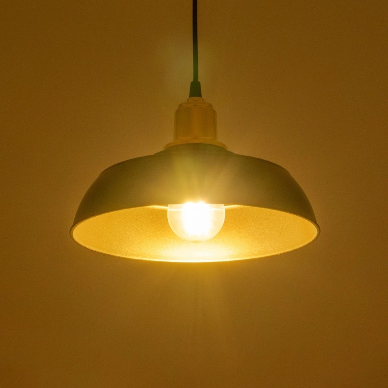 GLOBOSTAR® LOAN 203-0279 Μοντέρνο Κρεμαστό Φωτιστικό Οροφής με Ντουί 1 x E27 AC 220-240V IP20 - Μαύρο & Χρυσό  - Μ25.5 x Π25.5 x Υ17cm