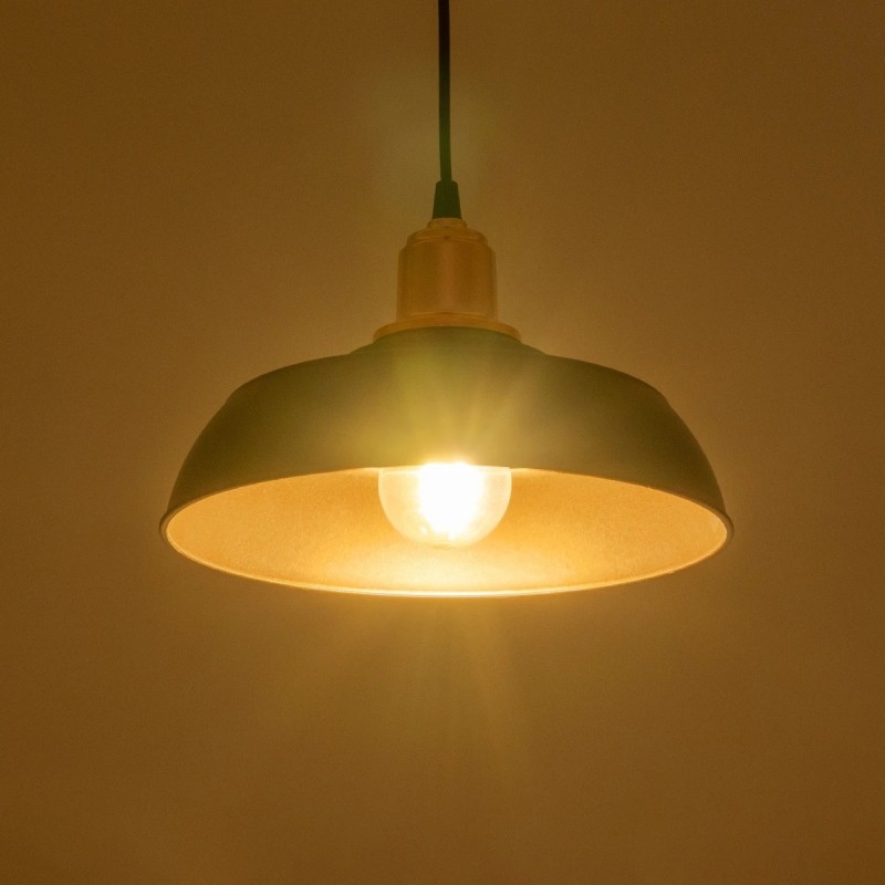 GLOBOSTAR® LOAN 203-0280 Μοντέρνο Κρεμαστό Φωτιστικό Οροφής με Ντουί 1 x E27 AC 220-240V IP20 - Μαύρο & Μπρονζέ  - Μ25.5 x Π25.5 x Υ17cm