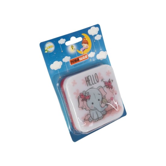GloboStar® KIDDO 202-0001 Παιδικό Φωτιστικό Νυκτός LED 1W 95lm 360° AC220-240V IP20 Ψυχρό Λευκό 6000K - M5.5 x Π5.5 x Υ8cm - 2 Χρόνια Εγγύηση