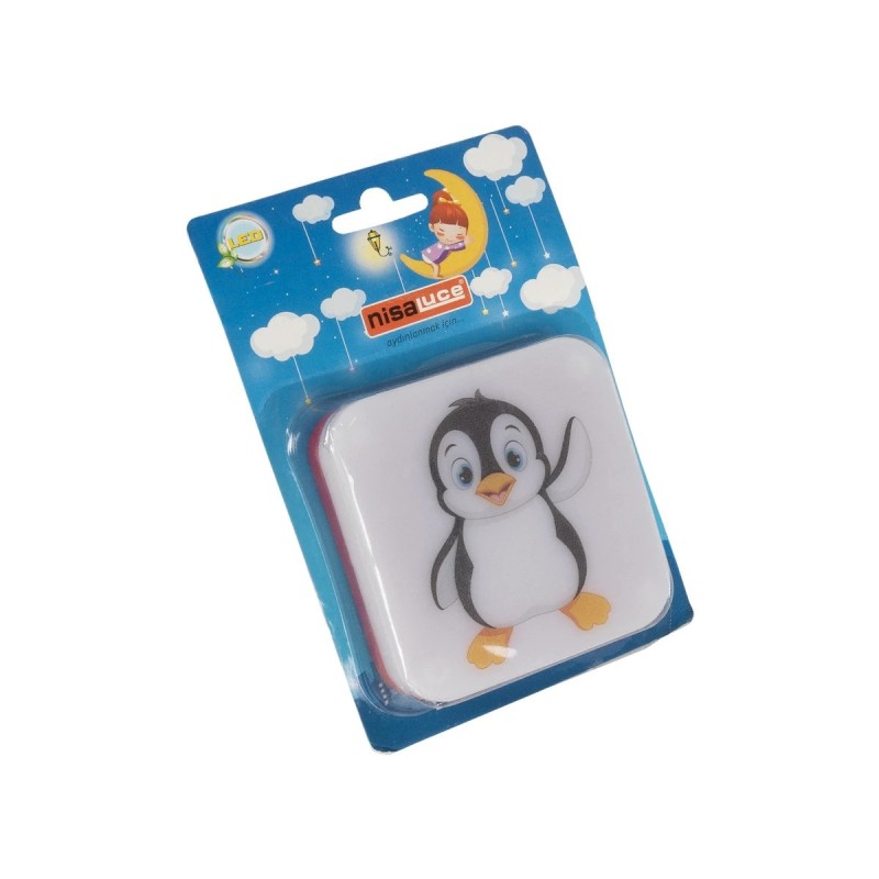 GloboStar® KIDDO 202-0004 Παιδικό Φωτιστικό Νυκτός LED 1W 95lm 360° AC220-240V IP20 Ψυχρό Λευκό 6000K - Μ5.5 x Π5.5 x Υ8cm - 2 Χρόνια Εγγύηση