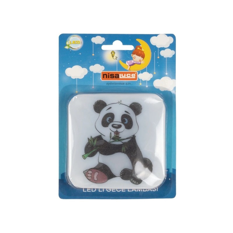 GloboStar® KIDDO 202-0007 Παιδικό Φωτιστικό Νυκτός LED 1W 95lm 360° AC220-240V IP20 Ψυχρό Λευκό 6000K - Μ5.5 x Π5.5 x Υ8cm - 2 Χρόνια Εγγύηση