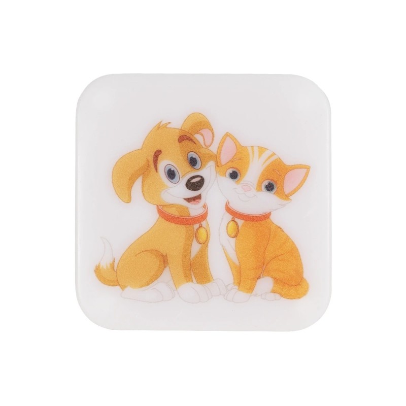 GloboStar® KIDDO 202-0008 Παιδικό Φωτιστικό Νυκτός LED 1W 95lm 360° AC220-240V IP20 Ψυχρό Λευκό 6000K - Μ5.5 x Π5.5 x Υ8cm - 2 Χρόνια Εγγύηση