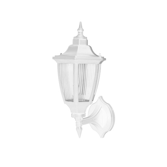 GloboStar® ENGLAND 202-0012 Vintage Επιτοίχιο Φωτιστικό Φαναράκι Μονόφωτο 1 x E27 IP44 Λευκό Πλαστικό - Μ20 x Π20 x Υ30cm GloboStar® ENGLAND 202-0012 Vintage Επιτοίχιο Φωτιστικό Φαναράκι Μονόφωτο 1 x E27 IP44 Λευκό Πλαστικό - Μ20 x Π20 x Υ30cm