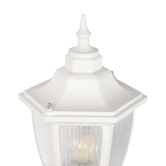 GloboStar® ENGLAND 202-0012 Vintage Επιτοίχιο Φωτιστικό Φαναράκι Μονόφωτο 1 x E27 IP44 Λευκό Πλαστικό - Μ20 x Π20 x Υ30cm GloboStar® ENGLAND 202-0012 Vintage Επιτοίχιο Φωτιστικό Φαναράκι Μονόφωτο 1 x E27 IP44 Λευκό Πλαστικό - Μ20 x Π20 x Υ30cm