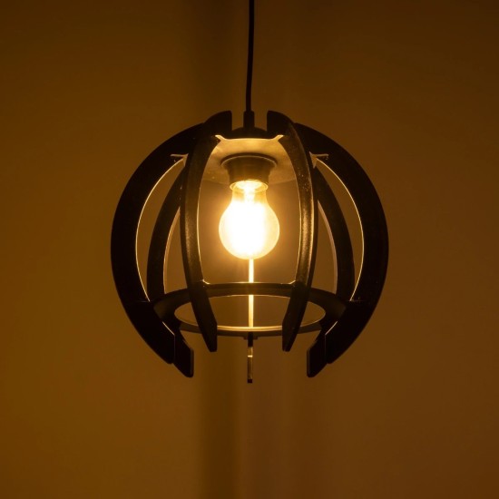 GloboStar® VIVIDUS 202-0028 Μοντέρνο Κρεμαστό Φωτιστικό Ανάρτηση Μονόφωτο 1 x E27 IP20 Μαύρο - Μ30 x Π30 x Υ70cm GloboStar® VIVIDUS 202-0028 Μοντέρνο Κρεμαστό Φωτιστικό Ανάρτηση Μονόφωτο 1 x E27 IP20 Μαύρο - Μ30 x Π30 x Υ70cm