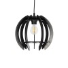 GloboStar® VIVIDUS 202-0028 Μοντέρνο Κρεμαστό Φωτιστικό Ανάρτηση Μονόφωτο 1 x E27 IP20 Μαύρο - Μ30 x Π30 x Υ70cm
