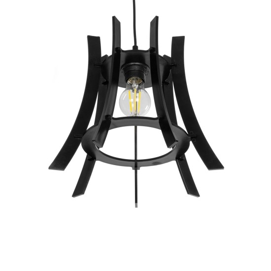 GloboStar® VIVIDUS 202-0029 Μοντέρνο Κρεμαστό Φωτιστικό Ανάρτηση Μονόφωτο 1 x E27 IP20 Μαύρο - Μ30 x Π30 x Υ70cm GloboStar® VIVIDUS 202-0029 Μοντέρνο Κρεμαστό Φωτιστικό Ανάρτηση Μονόφωτο 1 x E27 IP20 Μαύρο - Μ30 x Π30 x Υ70cm