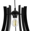 GloboStar® VIVIDUS 202-0029 Μοντέρνο Κρεμαστό Φωτιστικό Ανάρτηση Μονόφωτο 1 x E27 IP20 Μαύρο  - Μ30 x Π30 x Υ70cm