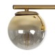 GloboStar® CITY 202-0045 Μοντέρνο Κρεμαστό Φωτιστικό Μπάλα Τρίφωτο 3 x E27 IP20 Χρυσό Μέταλλο με Διάφανο Γυαλί - Μ55 x Π15 x Υ43cm