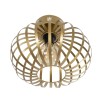 GloboStar® STAR 202-0050 Μοντέρνο Φωτιστικό Οροφής Πλέγμα Μονόφωτο 1 x E27 IP20 Χρυσό Μέταλλο - Μ40 x Π40 x Υ27cm