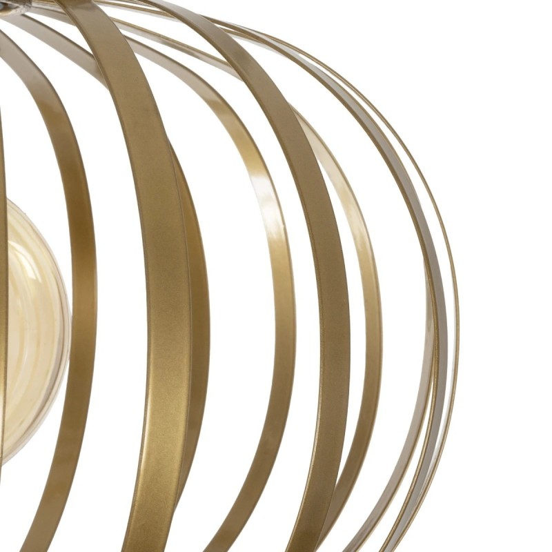 GloboStar® STAR 202-0050 Μοντέρνο Φωτιστικό Οροφής Πλέγμα Μονόφωτο 1 x E27 IP20 Χρυσό Μέταλλο - Μ40 x Π40 x Υ27cm