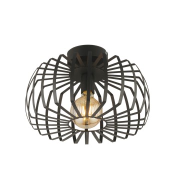 GLOBOSTAR® STAR 202-0054 Μοντέρνο Φωτιστικό Οροφής με Ντουί 1 x E27 AC 220-240V IP20 - Μαύρο - Μ40 x Π40 x Υ27cm