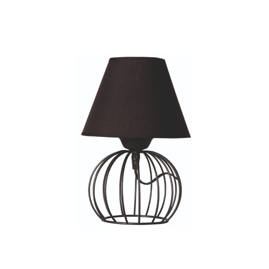 GloboStar® SHAPE 202-0057 Μοντέρνο Eπιτραπέζιο Φωτιστικό Πορτατίφ Μονόφωτο 1 x E27 IP20 Μαύρο Μέταλλο με Μαύρο Ύφασμα - Μ16 x Π16 x Υ30cm GloboStar® SHAPE 202-0057 Μοντέρνο Eπιτραπέζιο Φωτιστικό Μονόφωτο 1 x E27 IP20 Μαύρο Μέταλλο με Μαύρο Ύφασμα - Μ40 x Π40 x Υ27cm