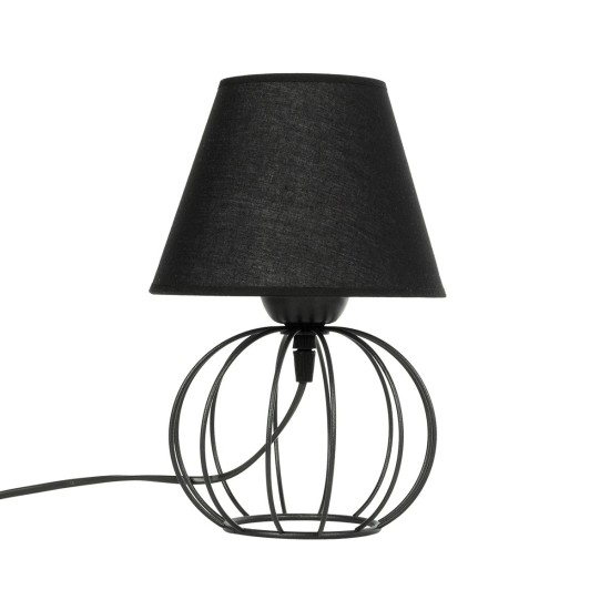GloboStar® SHAPE 202-0057 Μοντέρνο Eπιτραπέζιο Φωτιστικό Πορτατίφ Μονόφωτο 1 x E27 IP20 Μαύρο Μέταλλο με Μαύρο Ύφασμα - Μ16 x Π16 x Υ30cm GloboStar® SHAPE 202-0057 Μοντέρνο Eπιτραπέζιο Φωτιστικό Μονόφωτο 1 x E27 IP20 Μαύρο Μέταλλο με Μαύρο Ύφασμα - Μ40 x Π40 x Υ27cm