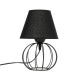 GloboStar® SHAPE 202-0057 Μοντέρνο Eπιτραπέζιο Φωτιστικό Πορτατίφ Μονόφωτο 1 x E27 IP20 Μαύρο Μέταλλο με Μαύρο Ύφασμα - Μ16 x Π16 x Υ30cm GloboStar® SHAPE 202-0057 Μοντέρνο Eπιτραπέζιο Φωτιστικό Μονόφωτο 1 x E27 IP20 Μαύρο Μέταλλο με Μαύρο Ύφασμα - Μ40 x Π40 x Υ27cm
