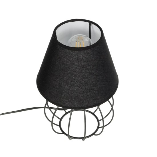 GloboStar® SHAPE 202-0057 Μοντέρνο Eπιτραπέζιο Φωτιστικό Πορτατίφ Μονόφωτο 1 x E27 IP20 Μαύρο Μέταλλο με Μαύρο Ύφασμα - Μ16 x Π16 x Υ30cm GloboStar® SHAPE 202-0057 Μοντέρνο Eπιτραπέζιο Φωτιστικό Μονόφωτο 1 x E27 IP20 Μαύρο Μέταλλο με Μαύρο Ύφασμα - Μ40 x Π40 x Υ27cm