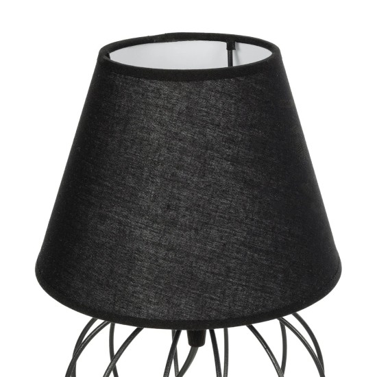 GloboStar® SHAPE 202-0057 Μοντέρνο Eπιτραπέζιο Φωτιστικό Πορτατίφ Μονόφωτο 1 x E27 IP20 Μαύρο Μέταλλο με Μαύρο Ύφασμα - Μ16 x Π16 x Υ30cm GloboStar® SHAPE 202-0057 Μοντέρνο Eπιτραπέζιο Φωτιστικό Μονόφωτο 1 x E27 IP20 Μαύρο Μέταλλο με Μαύρο Ύφασμα - Μ40 x Π40 x Υ27cm