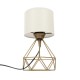 GloboStar® SHAPE 202-0058 Μοντέρνο Eπιτραπέζιο Φωτιστικό Πορτατίφ Μονόφωτο 1 x E27 IP20 Χρυσό Μέταλλο με Λευκό Ύφασμα - Μ16 x Π16 x Υ30cm GloboStar® SHAPE 202-0058 Μοντέρνο Eπιτραπέζιο Φωτιστικό Μονόφωτο 1 x E27 IP20 Χρυσό Μέταλλο με Λευκό Ύφασμα - Μ40 x Π40 x Υ27cm