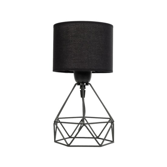 GloboStar® SHAPE 202-0059 Μοντέρνο Eπιτραπέζιο Φωτιστικό Πορτατίφ Μονόφωτο 1 x E27 IP20 Μαύρο Μέταλλο με Μαύρο Ύφασμα - Μ16 x Π16 x Υ30cm GloboStar® SHAPE 202-0059 Μοντέρνο Eπιτραπέζιο Φωτιστικό Μονόφωτο 1 x E27 IP20 Μαύρο Μέταλλο με Μαύρο Ύφασμα - Μ40 x Π40 x Υ27cm