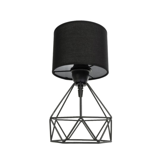 GloboStar® SHAPE 202-0059 Μοντέρνο Eπιτραπέζιο Φωτιστικό Πορτατίφ Μονόφωτο 1 x E27 IP20 Μαύρο Μέταλλο με Μαύρο Ύφασμα - Μ16 x Π16 x Υ30cm GloboStar® SHAPE 202-0059 Μοντέρνο Eπιτραπέζιο Φωτιστικό Μονόφωτο 1 x E27 IP20 Μαύρο Μέταλλο με Μαύρο Ύφασμα - Μ40 x Π40 x Υ27cm
