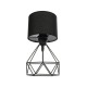 GloboStar® SHAPE 202-0059 Μοντέρνο Eπιτραπέζιο Φωτιστικό Πορτατίφ Μονόφωτο 1 x E27 IP20 Μαύρο Μέταλλο με Μαύρο Ύφασμα - Μ16 x Π16 x Υ30cm GloboStar® SHAPE 202-0059 Μοντέρνο Eπιτραπέζιο Φωτιστικό Μονόφωτο 1 x E27 IP20 Μαύρο Μέταλλο με Μαύρο Ύφασμα - Μ40 x Π40 x Υ27cm