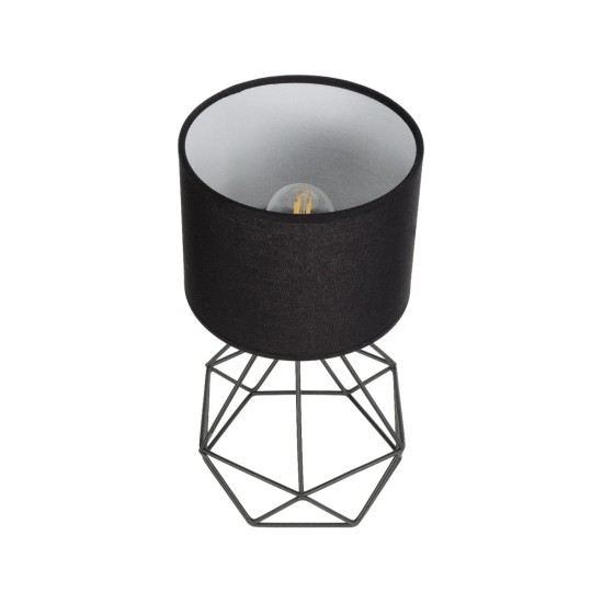 GloboStar® SHAPE 202-0059 Μοντέρνο Eπιτραπέζιο Φωτιστικό Πορτατίφ Μονόφωτο 1 x E27 IP20 Μαύρο Μέταλλο με Μαύρο Ύφασμα - Μ16 x Π16 x Υ30cm GloboStar® SHAPE 202-0059 Μοντέρνο Eπιτραπέζιο Φωτιστικό Μονόφωτο 1 x E27 IP20 Μαύρο Μέταλλο με Μαύρο Ύφασμα - Μ40 x Π40 x Υ27cm