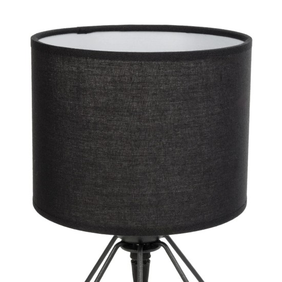 GloboStar® SHAPE 202-0059 Μοντέρνο Eπιτραπέζιο Φωτιστικό Πορτατίφ Μονόφωτο 1 x E27 IP20 Μαύρο Μέταλλο με Μαύρο Ύφασμα - Μ16 x Π16 x Υ30cm GloboStar® SHAPE 202-0059 Μοντέρνο Eπιτραπέζιο Φωτιστικό Μονόφωτο 1 x E27 IP20 Μαύρο Μέταλλο με Μαύρο Ύφασμα - Μ40 x Π40 x Υ27cm