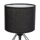 GloboStar® SHAPE 202-0059 Μοντέρνο Eπιτραπέζιο Φωτιστικό Πορτατίφ Μονόφωτο 1 x E27 IP20 Μαύρο Μέταλλο με Μαύρο Ύφασμα - Μ16 x Π16 x Υ30cm GloboStar® SHAPE 202-0059 Μοντέρνο Eπιτραπέζιο Φωτιστικό Μονόφωτο 1 x E27 IP20 Μαύρο Μέταλλο με Μαύρο Ύφασμα - Μ40 x Π40 x Υ27cm
