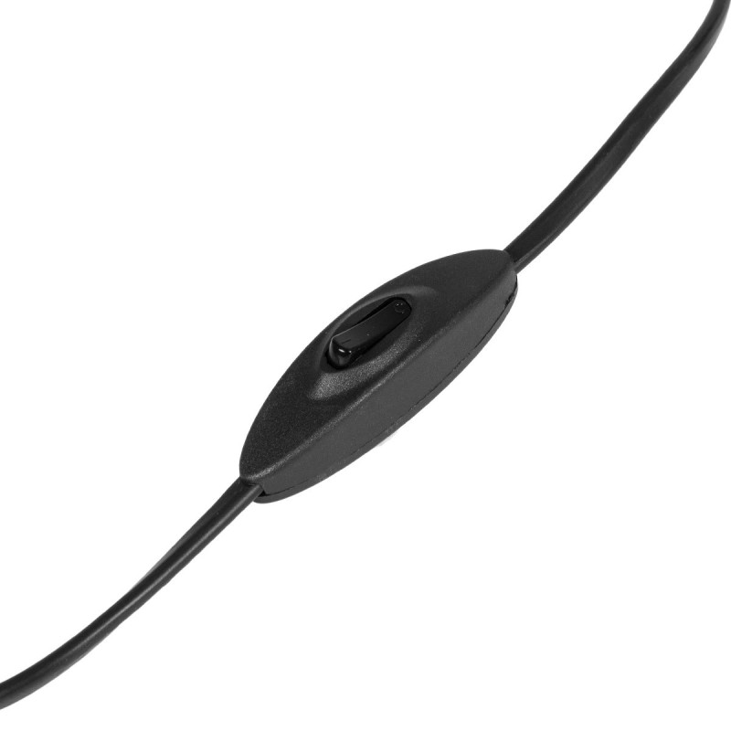 GloboStar® SHAPE 202-0059 Μοντέρνο Eπιτραπέζιο Φωτιστικό Μονόφωτο 1 x E27 IP20 Μαύρο Μέταλλο με Μαύρο Ύφασμα - Μ40 x Π40 x Υ27cm