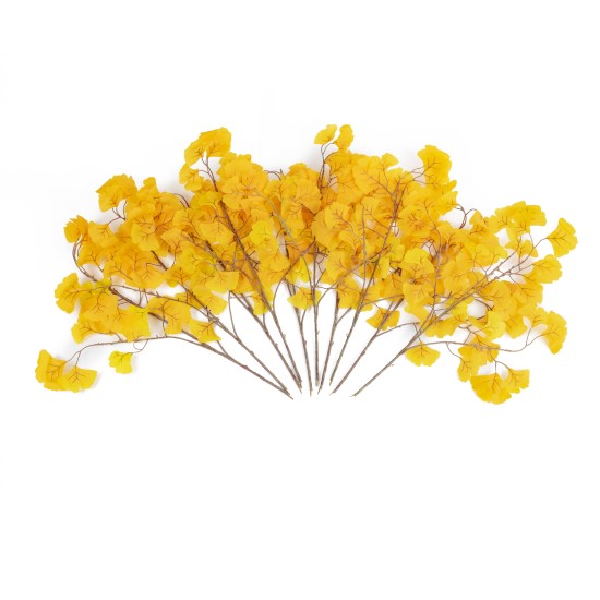 GloboStar® Artificial Garden GINKGO BRANCH 20229 10 x Τεχνητά Διακοσμητικά Κλαδία Γκίγκο Π50 x Υ65cm GloboStar® Artificial Garden GINKGO BRANCH 20229 10 x Τεχνητά Διακοσμητικά Κλαδία Γκίγκο Π50 x Υ65cm