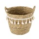 GloboStar® Artificial Garden SANTORINI 20284 Διακοσμητικό Πλεκτό Καλάθι - Κασπώ Γλάστρα - Flower Pot Μπεζ με Μακραμέ Φ20cm x Υ20cm GloboStar® Artificial Garden SANTORINI 20284 Διακοσμητικό Πλεκτό Καλάθι - Κασπώ Γλάστρα - Flower Pot Μπεζ με Μακραμέ Φ20cm x Υ20cm