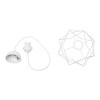 GloboStar® VORTEX 203-0001 Mοντέρνο Κρεμαστό Φωτιστικό Πλέγμα Μονόφωτο 1 x E27 IP20 Λευκό Μέταλλο - Μ23.5 x Π23.5 x Υ20cm