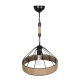 GloboStar® ZION 203-0003 Vintage Κρεμαστό Φωτιστικό Σχοινί Μονόφωτο 1 x E27 IP20 Μαύρο Μέταλλο με Μπεζ Σχοινί - Μ33 x Π33 x Υ29cm GloboStar® ZION 203-0003 Vintage Κρεμαστό Φωτιστικό Σχοινί Μονόφωτο 1 x E27 IP20 Μαύρο Μέταλλο με Μπεζ Σχοινί - Μ33 x Π33 x Υ29cm