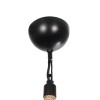 GloboStar® ZION 203-0003 Vintage Κρεμαστό Φωτιστικό Σχοινί Μονόφωτο 1 x E27 IP20 Μαύρο Μέταλλο με Μπεζ Σχοινί - Μ33 x Π33 x Υ29cm
